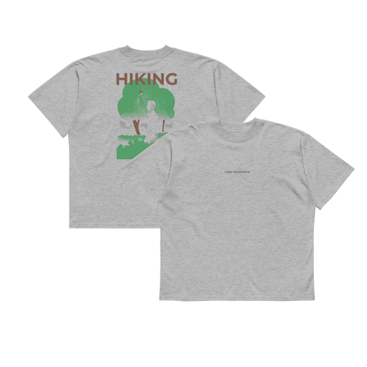 Find Your Path - Hiking | Unisex 100% Organic Cotton Oversized High Neck Tee