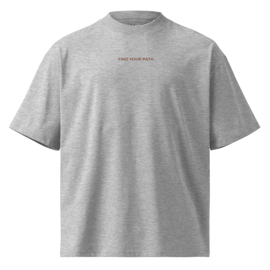 Find Your Path - Hiking | Unisex 100% Organic Cotton Oversized High Neck Tee