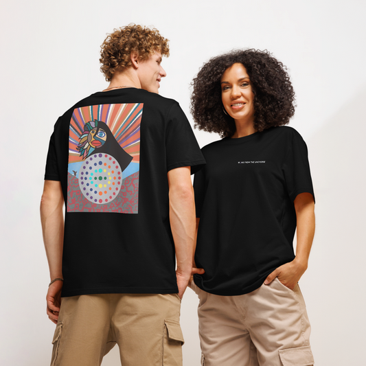 Mother Synchronicity | Unisex 100% Organic Cotton Black T-Shirt